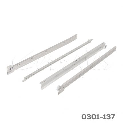 Corredera Cerrajes "Eco" L=500mm pintura epóxica blanca Extensión parcial