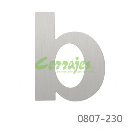 Letra b metalica de 152 mm inoxidable