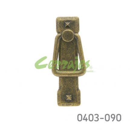 Jaladera Zamak cc 64 mm L=94 mm 3026 Z01 Bronce antiguo Tornillo M4x25mm