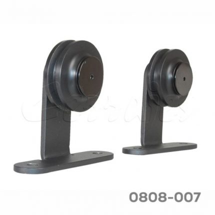 Corredizo colgante Negro mate para puerta de madera L=2 m rodamiento sencillo