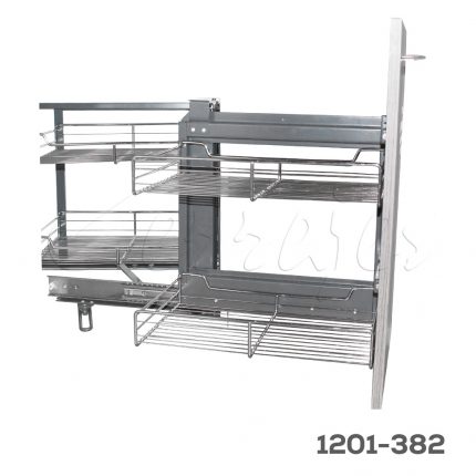 Esquina mágica derecha "Condesa" alambre cromado  con cierre suave W=900mm