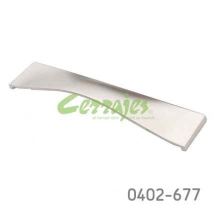 Jaladera Aluminio cc 128 mm L=192 mm 4502 A23 Niquel mate Tornillo M4x25mm