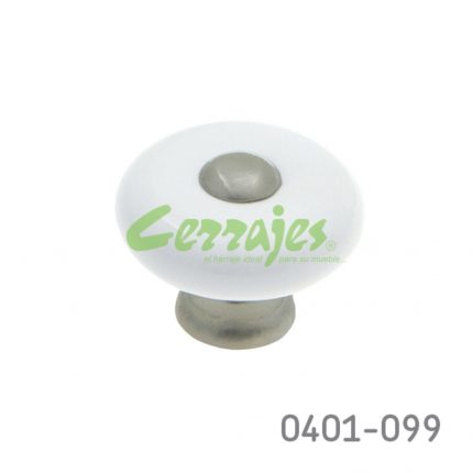Botón Zamak / Cerámica Ø=32 mm 5078 Z50 Acabado metálico con cerámica Tornillo #8-32X1"