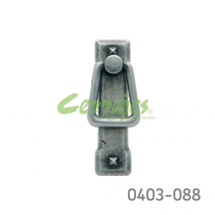 Jaladera Zamak cc 64 mm L=94 mm 3026 Z30 Pewter antiguo Tornillo M4x25mm