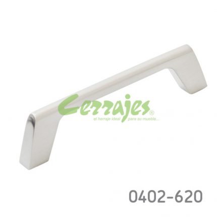 Jaladera Zamak cc 96 mm L=109 mm 4413 Z22 Niquel cepillado Tornillo M4x25mm