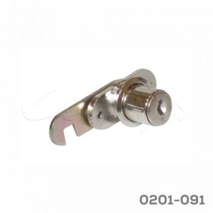 Cerradura gabinete (madera) paleta con gancho CL zamak Ø=16,5mm cañon 22mm con cilindro C1