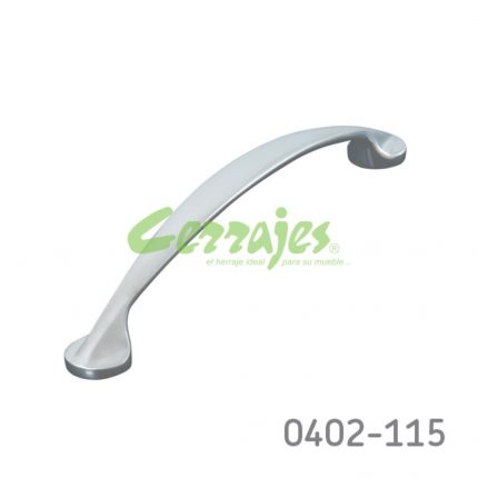 Jaladera Zamak cc 128 mm L=156 mm 4108 Z09 Cromo mate Tornillo M4x25mm