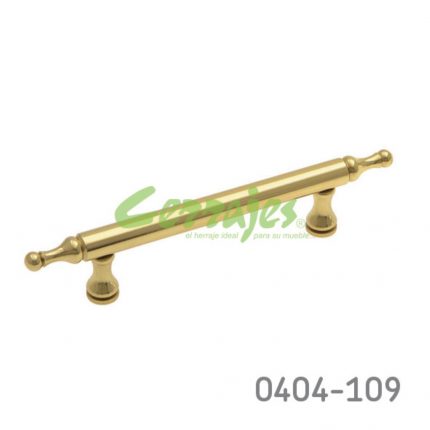 Jaladera Latón cc 76 mm L=125 mm 2037 L15 Latón pulido Tornillo #8 - 32X1"