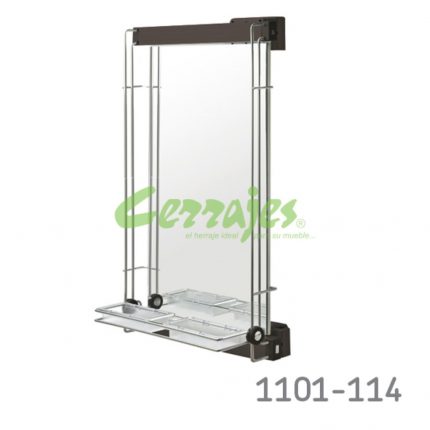 Espejo con accesorios negro / gris