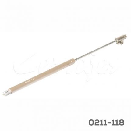 Pistón gradual Italiana Ferramenta "Kraby" L=480mm beige 60N con enganche y tornillos