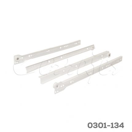 Corredera Cerrajes "Eco" L=350mm pintura epóxica blanca Extensión parcial