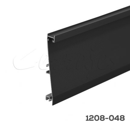 Zoclo para iluminación LED Cerrajes L=4 m H=100mm Aluminio Anodizado Negro mate