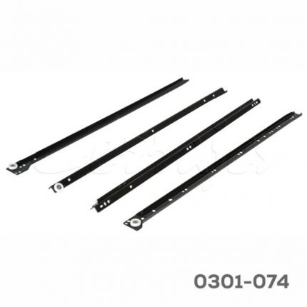 Corredera Cerrajes "Pioneer" L=600mm pintura epóxica Negra Extensión parcial