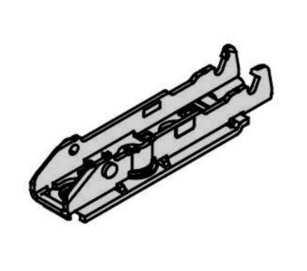 Base para bisagra Grass "Tiomos"  niquelada H=2mm lineal (20+32mm)