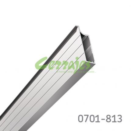 Perfil 4036 con jaladera perim. 50x21 mm 2,70m e35 niq