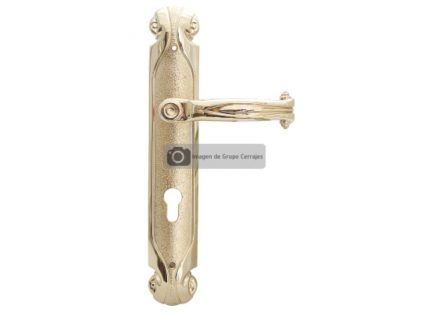 Cerr con manija y cilindro mec c - laton brillante