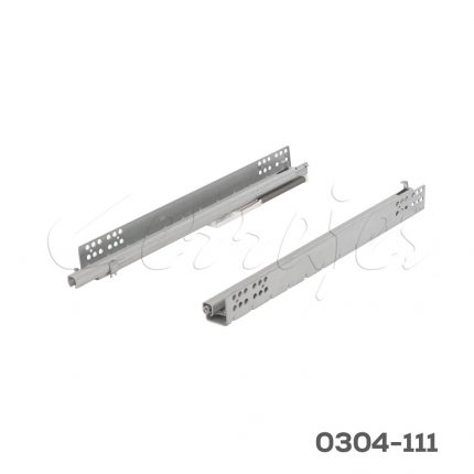 Corredera bajo montaje fijación con perno Cerrajes "Okulta" L=500mm Zincada Ext.parcial Cierre suave