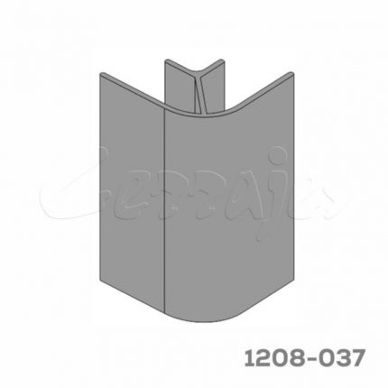Conector esquina para zoclo aluminio 90° Cerrajes H=100mm Aluminio pintura epóxica Gris mate