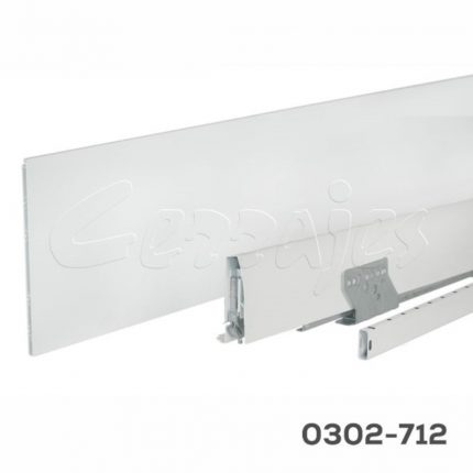 Jgo. "Nova Pro Deluxe" blanco 500mm para 40 kg H=89 w=1,2 m c/c.s. c.int. c/riel c/logo Grass