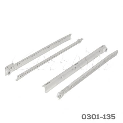 Corredera Cerrajes "Eco" L=400mm pintura epóxica blanca Extensión parcial