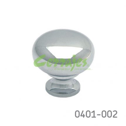 Botón Latón Ø=25 mm 4017 L07 Cromado Tornillo #8-32X1"