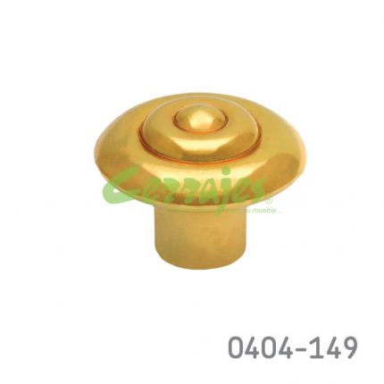 Botón Zamak Ø=32 mm 2011 Z26 Oro brillante Tornillo #8-32X1"