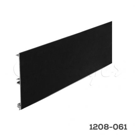 Zoclo Cerrajes L=4 m H=150mm Aluminio Anodizado Negro mate con sello