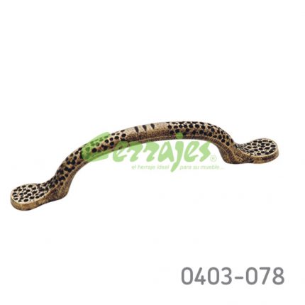 Jaladera Zamak cc 96 mm L=145 mm 3014 Z17 Latón antiguo obscuro Tornillo #8 - 32X1"