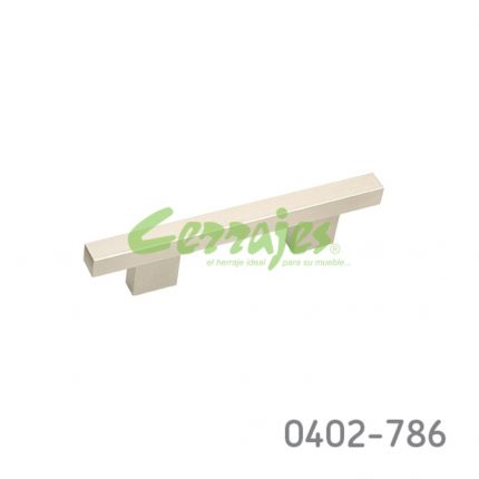 Jaladera barra cuadrada Aluminio cc 96 mm L=156 mm 4608 A22 Niquel cepillado Tornillo M4x25mm