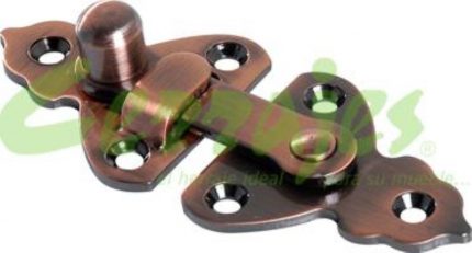 Pasador aldaba 100 mm largo cobre antiguo