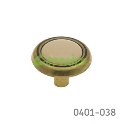 Botón Zamak / Cerámica Ø=32 mm 5022 Z50 Acabado metálico con cerámica Tornillo #8-32X1"