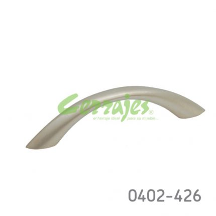 Jaladera Zamak cc 64 mm L=84 mm 4257 Z23 Niquel mate Tornillo M4x25mm