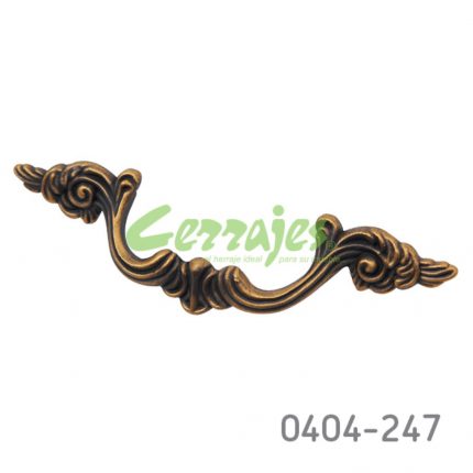 Jaladera Zamak cc 96 mm L=133 mm 2101 Z17 Latón antiguo obscuro