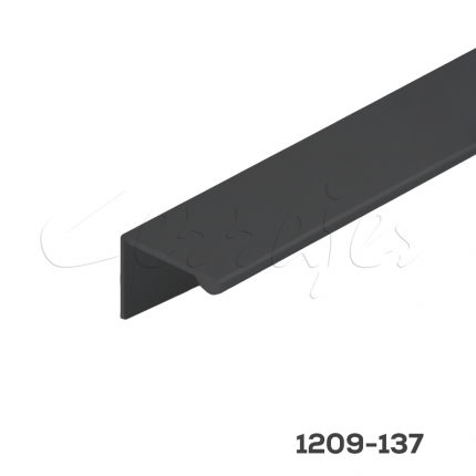 Perfil jaladera L sin pestañas negro mate cepillado L=3 m