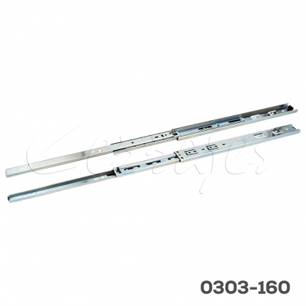 Corredera de baleros Cerrajes L'  L=400mm Galvanizada Extensión total