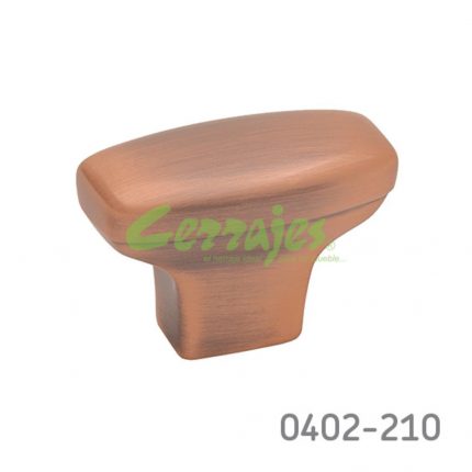 Botón Zamak L=37 mm 4239 Z02 Bronce cobrizado Tornillo #8-32X1"