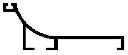 Perfil oculto Gola en "C" para gabinete 55.5x22 mm L=3m Aluminio anodizado natural mate