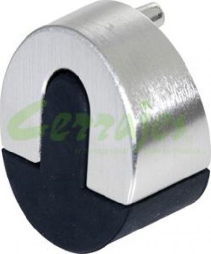 Tope de piso redondo para puerta niquel cepillado