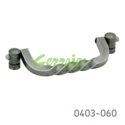 Jaladera Hierro (Acero) cc 101 mm L=110 mm 3042 H32 Pewter negro Tornillo #8 - 32x1"