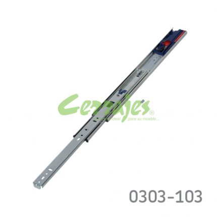 Corredera KV 8450 H=45mm L=400mm Zincada Extensión total Cierre suave