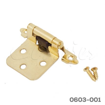 Bisagra Cerrajes "Americana" latonada brillante auto-cierre embolsada con tornillos y tope