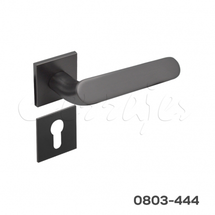 Manija Modelo Scalada Zamak Níquel Negro para mecanismo magnético rosetón cuadrado de 5mm