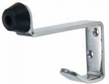 Tope perchero laminado para puerta cromado