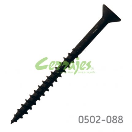 Tornillo para unión de madera cabeza plana "Sinker" #14 x3" (76,2 mm) PH3 Negro con punta