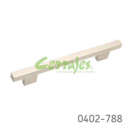 Jaladera barra cuadrada Aluminio cc 160 mm L=220 mm 4610 A22 Niquel cepillado Tornillo M4x25mm