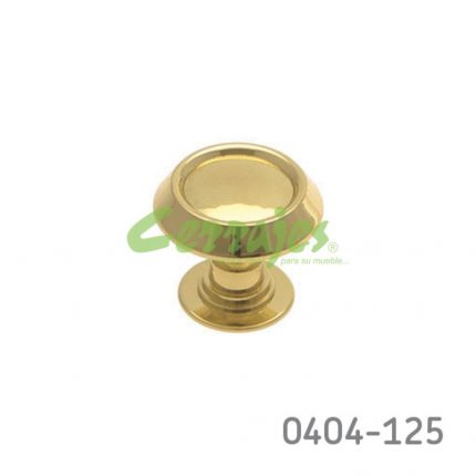 Botón Latón L=28 mm 2071 L15 Latón pulido Tornillo #8-32X1"