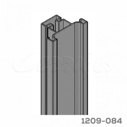 Perfil vertical doble Cerrajes "Gola" L=2200mm W=66,5mm Aluminio Anodizado Negro mate