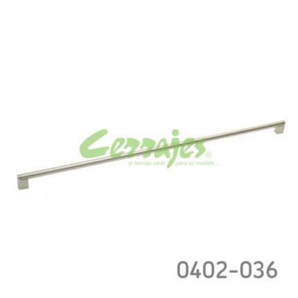 Jaladera Hierro (Acero) cc 709 mm L=737 mm 4189 H14 Niquel cepillado Tornillo M4Xx48mm