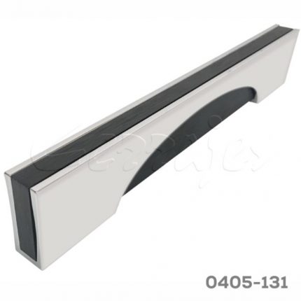 Jaladera Aluminio cc 160 mm L=190 mm 4630 Z81 Cromo con negro Tornillo M4x25mm