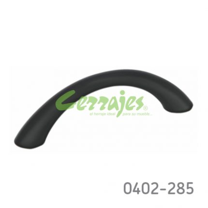 Jaladera Zamak cc 64 mm L=80 mm 4000 Z91 Negro mate Tornillo M4x25mm